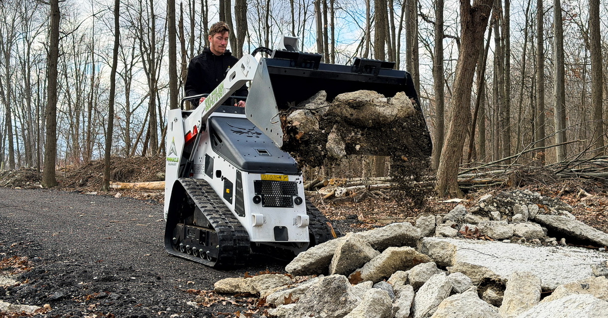 Bobcat MT100 mini skid steer rental in Austintown Ohio